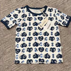 Grane Kids Short Sleeve Tee - Blue and White